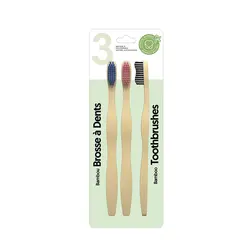 پک مسواک مینیسو، مدل Eco Bamboo Tooth brushes، بامبو، 3 عدد