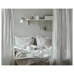 روکش لحاف و روبالشی آیکیا، مدل VÅRBRÄCKA، بژ/سفید، 240x220/50x80 سانتی متر