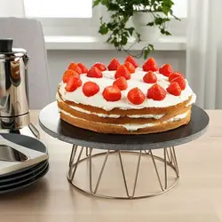 استند کیک سنگ و فلز مشکی آیکیا مدل BAKGLAD