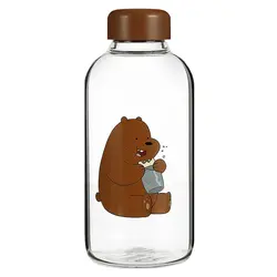 بطری مینیسو طرح خرس گریزلی We Bare Bears-Pot-bellied Glass Bottle