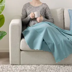 پتو آیکیا رنگ آبی مدل  THORGUN throw, light blue