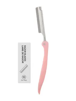 تیغ ابرو همراه با بسته تیغ مینیسو  Foldable Eyebrow Razor (with 10 Blades)(Gray)