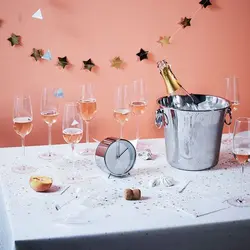 ساعت رو میزی سیلور قطر11 cm آیکیا مدل MALLHOPPA