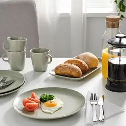 ست بشقاب پلوخوری سبز آیکیا مدل FARGKLAR