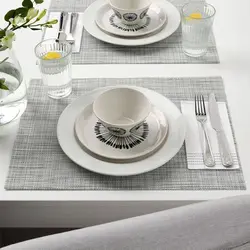 کاسه طرح دار ۱۱ سانتی متری آیکیا مدل FRIKOSTIG bowl, white/grey