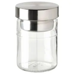 کانتر فود آیکیا 0.4 لیتر مدل DAGKLAR yogurt jar, glass/stainless steel