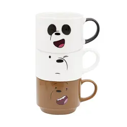 ماگ سه تیکه مینیسو طرح ما خرسها We Bare Bears Collection