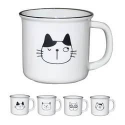 ماگ مینیسو طرح گربه کارتونی Cartoon cat mug (390ml)