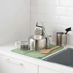 مت خشک کن 44*36 cm رنگ سبز ظروف آیکیا مدل NYSKÖLJD