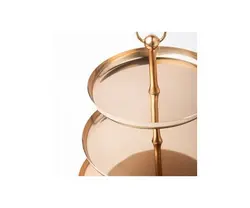 استند سرو پذیرایی آیکیا، مدل GOKVÄLLÅ ،رزگلد، سه طبقه، 41x32x32 سانتی متر