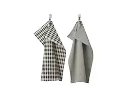 دستمال آشپزخانه آیکیا، مدل RÖDKNOT ، مشکی طرح دار، 45x60 سانتی متر