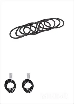 کش مو مینیسو، مدل Hair Ties، مشکی، 8 عدد
