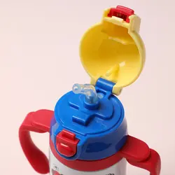 قمقمه وکیوم مینیسو، مدل  Mickey Mouse Series Insulated Bottle with Handle، طرح میکی موس، استیل،آبی/قرمز/زرد، 250میلی لیتر