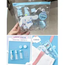 بطری سفر مینیسو، مدل MINISO sanrio cinnamoroll Series Travel، طرح سینامورا ،آبی/ صورت، 6 عددی  - آیدیا شاپ