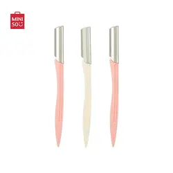 تیغ ابرو مینیسو، مدل MINISO Luxurious Eyebrow Razor 3 Pcs (Random)، سفید/صورتی، 3 عددی