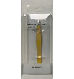 موچین موموسو ،مدل mumuso Eyebrow Tweezers With Slant Tip-Yellow، زرد، استیل، 1 عددی