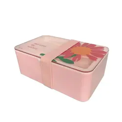 کانتر فود مینیسو طرح گل آفتابگردان Picnic Series Daisy Bento Box, 1000mL(Pink)