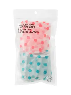کلاه حمام مینیسو 2 عددی مدل Wavy Dots Waterproof Shower Caps 2 pcs