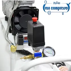 پمپ باد 70 لیتری اویل فری 800 وات + فن توربو