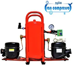 کمپرسور باد 10 لیتری یخچالی 2 موتوره (16 بار)