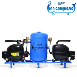 کمپرسور باد 10 لیتری یخچالی 2 موتوره (16 بار)