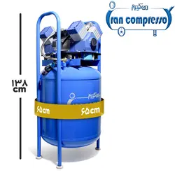 کمپرسور باد 200 لیتری 4 سیلندر اویل فری(4 اسب)