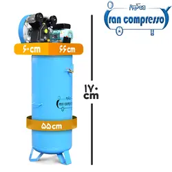 کمپرسور باد 250 لیتری تسمه ای ایستاده (3 اسب بخار)