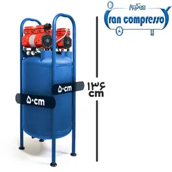 کمپرسور باد 120 لیتری سایلنت 2 موتوره