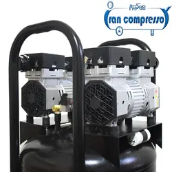 کمپرسور هوا 100 لیتری اویل فری 2موتوره + اتودرین (دارای 2 موتور 800 وات)
