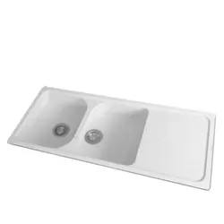 سینک گرانیتی میلان مدل SG 102 سفید شنی سایز 115*50