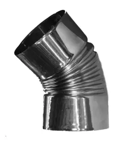 زانو استیل تک جداره 45درجه قطر80 کاموس