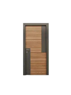درب ضدسرقت مدرن قهوه ای و مشکی مدل D.MS.208
