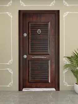 درب ضدسرقت کلاسیک قهوه ایی مدل C.S805