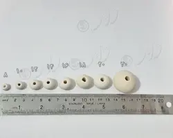 مهره چوبی خام گوی بسته 20 گرمی