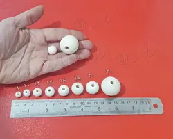مهره چوبی خام گوی بسته 20 گرمی