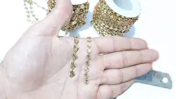 زنجیر استیل سکه و قلب تراش واحد نیم متری