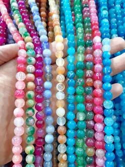 سنگ عقیق رنگی سایز ۸ بدون تراش