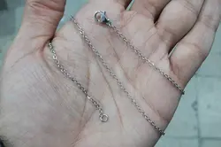 زنجیر آماده استیل نقره ای مدل دیپلمات