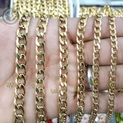 زنجیر استیل کارتیر تخت طلائی | نیم متری