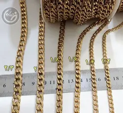 زنجیر استیل کارتیر تخت طلائی | نیم متری