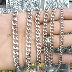 زنجیر استیل کارتیر تراش نقره ای | نیم متری