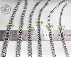زنجیر استیل کارتیر تراش نقره ای | نیم متری