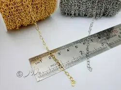 زنجیر برنجی قلبی 4mm