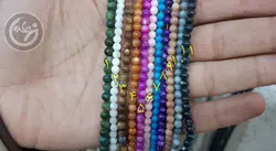 سنگ صدف رنگی سایز4 ریسه حدود 85 عددی