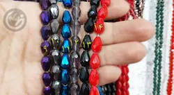 کریستال اشک وسط سوراخ سایز 12*8 ریسه حدود 30 عددی