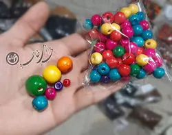 مهره چوبی آجیل رنگی بسته 20 گرمی