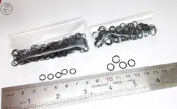 حلقه اتصال مشکی آهنی بسته 10 گرمی