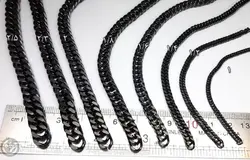 زنجیر استیل کارتیر مشکی دوبل واحد 50 سانتیمتری