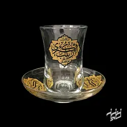 استکان کمر باریک و نعلبکی یا زینب