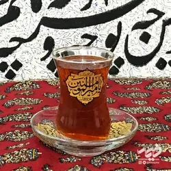 استکان کمر باریک و نعلبکی یاامیرالمومنین